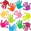 Prints Of Hands Of The Child