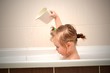 bathing baby
