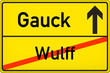 Schild Gauck / Wulff