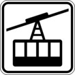 Seilbahn Lift Schild Zeichen Symbol Vektor Grafik