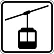 Seilbahn Lift Schild Zeichen Symbol Vektor Grafik