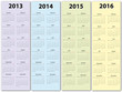 Calendar 2013 - 2016