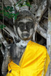 Ruin image of Buddha in Ayutthaya historical park, Thailand.