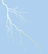 bright lightning isolated on blue background