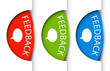 Round Feedback tabs on the edge of the (web) page Round Feedback tabs on the edge of the (web) page