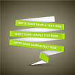 Vector Green speech bubble made from paper stripe