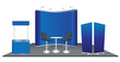 Vector blank trade show booth for designers