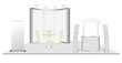 Vector blank trade show booth for designers