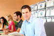 Portrait of office worker with tablet