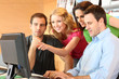 Group of young people attending training course