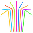 Colorful drinking straws