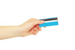 hand holding credit card