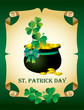 Patrick card with pot and clover