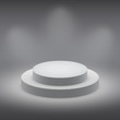 3d isolated Empty white podium