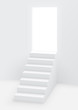 White staircase to open door White staircase to open door