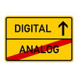 ortsschild analog digital I