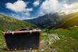 Case in front of Mountain Landscape