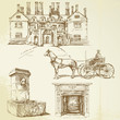 victorian england - hand drawn set