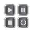 Multimedia control icon set