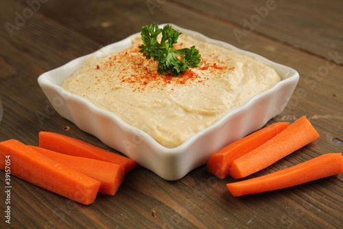Photo: Hummus with carrots Hummus with carrots