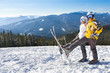 happy couple on ski vacation happy couple on ski vacation