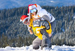 Skiers smile for the camera Skiers smile for the camera
