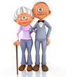 3D grandpa and grandma