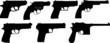 Pistolen und Revolvern