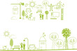 vector - city, nature elements