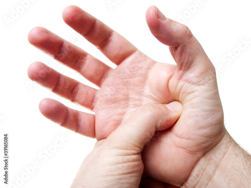 Photo: Palm acupressure Palm acupressure