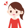 女性 上半身 明るい