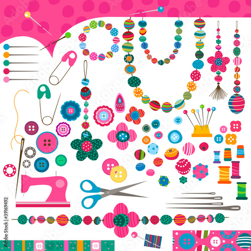 Vector: sewing set sewing set