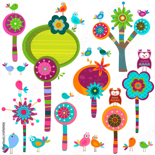 Vector: whimsy flowers whimsy flowers