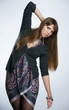 The beautiful girl in the Indian scarf