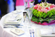 Table set for an event party or wedding reception