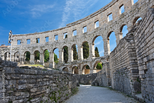 Photo: ancient amphitheater in Pula, Croatia ancient amphitheater in Pula, Croatia