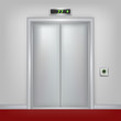 Vector: Vector 3d elevator with closed doors. Vector 3d elevator with closed doors.