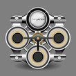 abstract metal banner