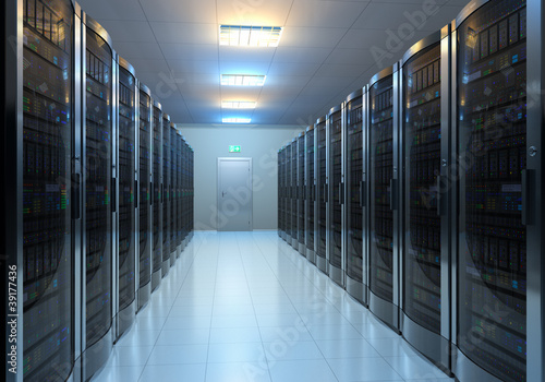 Illustration: Server room interior Server room interior