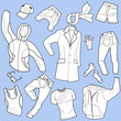 Vektor: Seamless background man clothes collection Seamless background man clothes collection