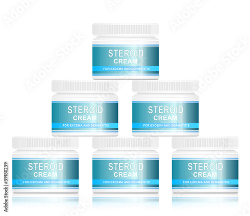 Illustration: Steroid cream. Steroid cream.