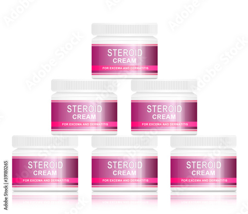 Illustration: Steroid cream. Steroid cream.