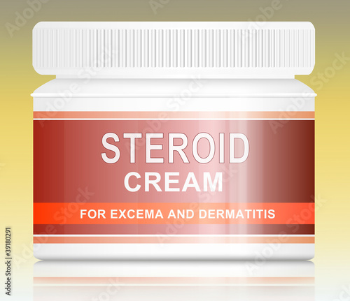 Illustration: Steroid cream. Steroid cream.