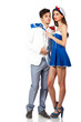 Photo: Young couple enjoy roleplay in sailor uniform Young couple enjoy roleplay in sailor uniform
