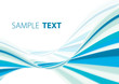 Aqua color wavy template. Vector