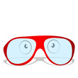 illustration of red glasses