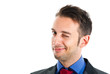 Winking businessman portrait