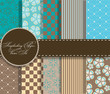 set of beaautiful vector paper for scrapbook
