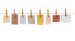 clothes peg and note paper on clothes line rope