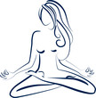 Femme Zen au trait